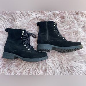 Steve Madden Suede Lace Up Combat Boots